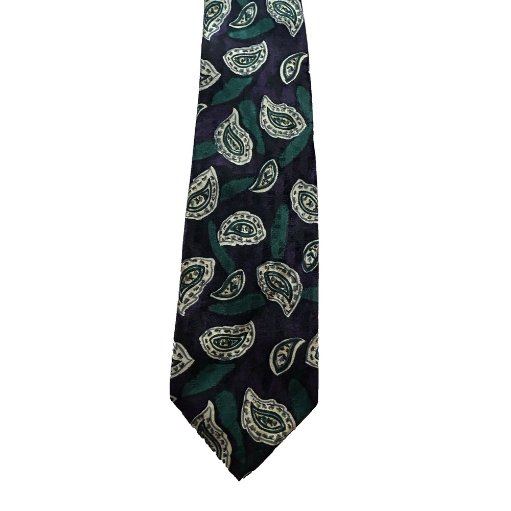 Robert Talbott Studio for Nordstrom Silk Tie‎ Paisley Hand-Sewn USA 3.5"x57.5"